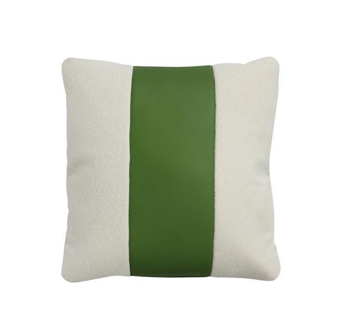 Stripes cushion Ecru Green