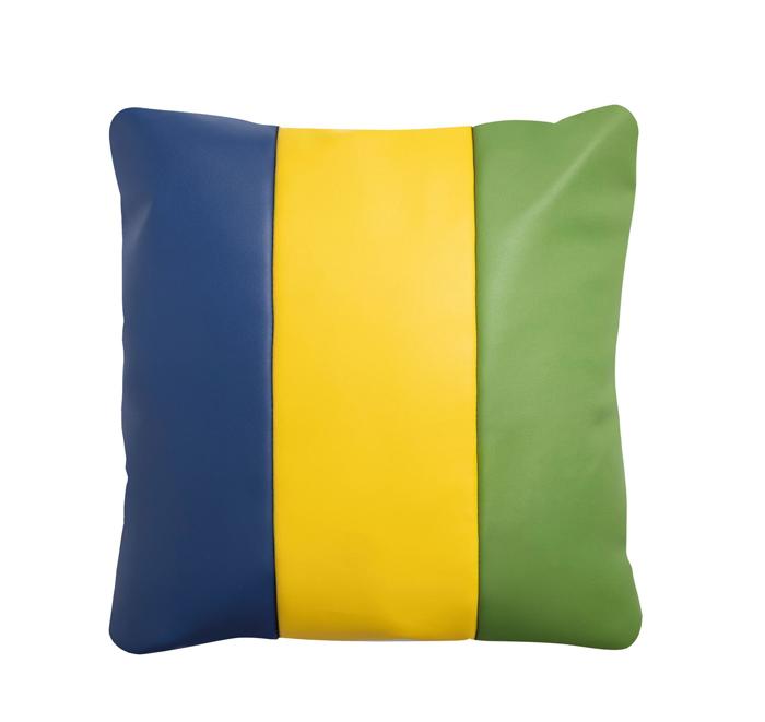 Tricolor cushion Blue Green